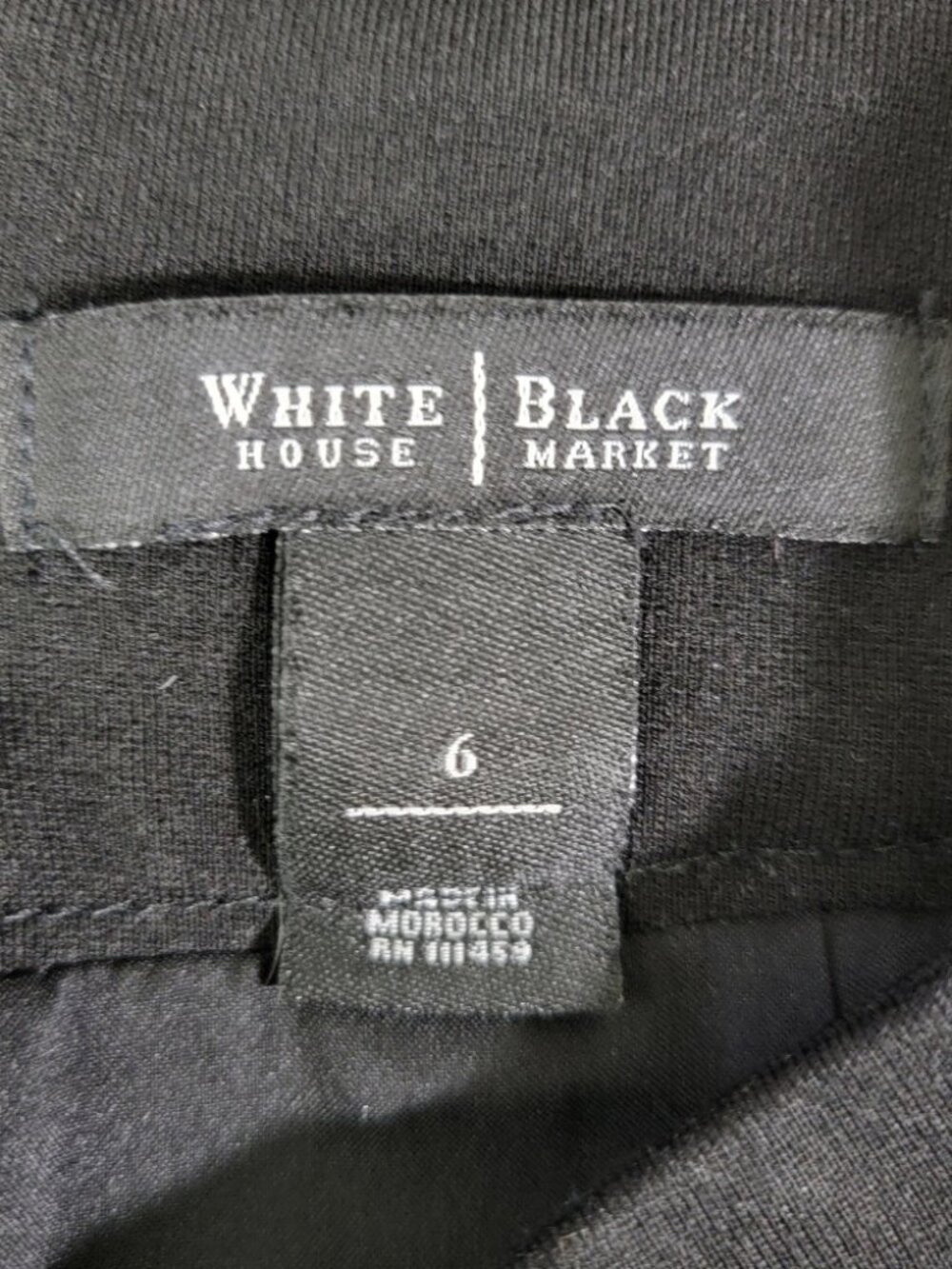 WHBM Wool Blend Black White Weave Pattern Knee Length Pencil Skirt Size 6 - Picture 10 of 14
